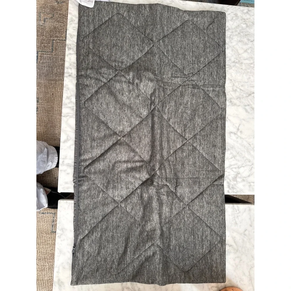Pottery Barn Belgian Flax Linen Jersey Diamond King Sham Charcoal Grey 51044660